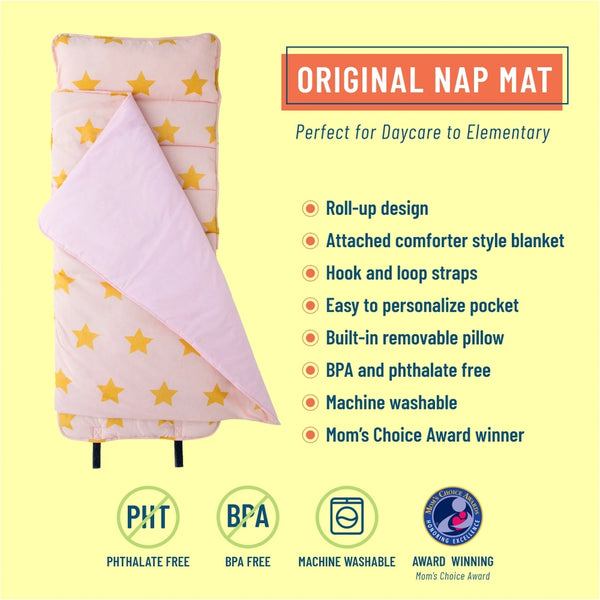 Pink and Gold Stars Original Nap Mat