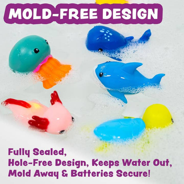 Under the Sea Light Up Bath Toys - 6 Pack