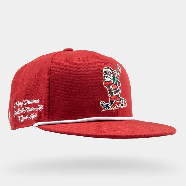 Vintage Swinging Santa Pro Style Rope Cap (Red)