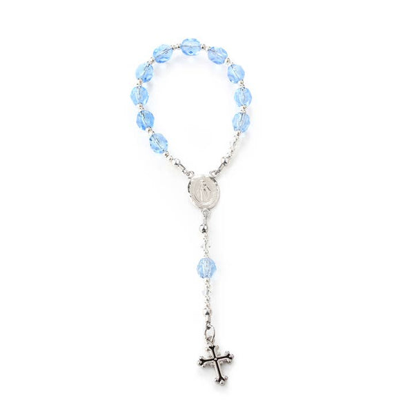 Sterling Silver Blue Baby Rosary