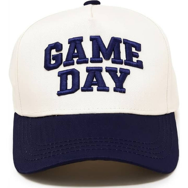 2 Tone Vintage Cap - Game Day - Navy/Beige