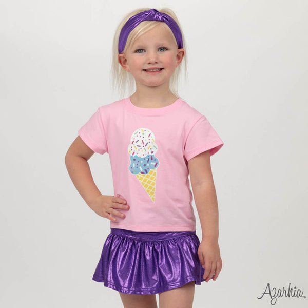 Glitter Ice Cream Pink Boxy Tee