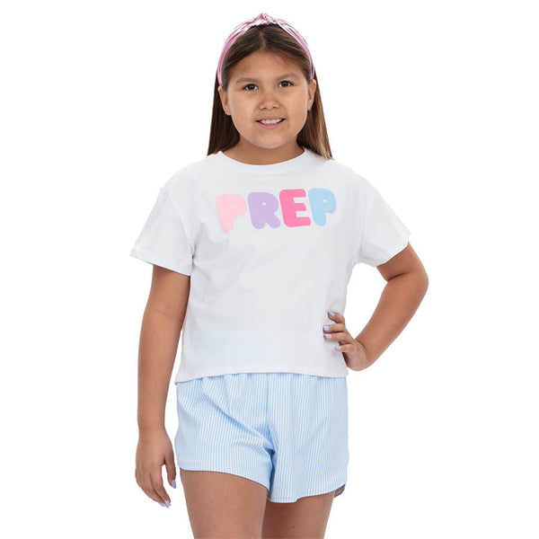 Light Blue Striped Steph Short