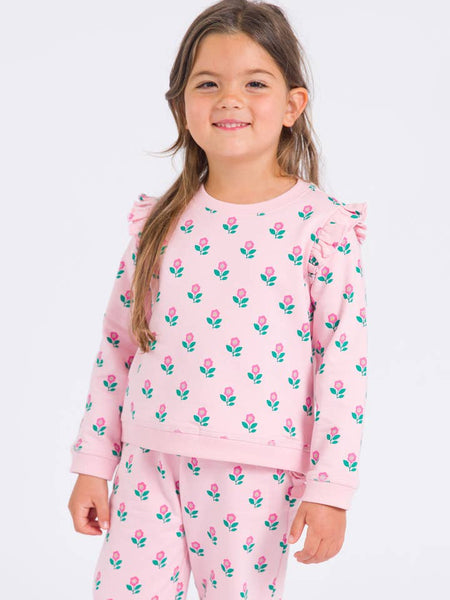 Zinnia Meadow Flutter Sweatshirt Jogger Set