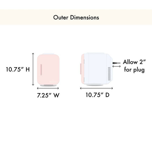 Makeup Fridge - White