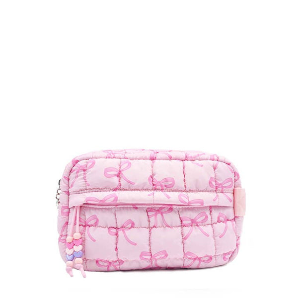 OMG Quilted Scrunchies Bow Printed Pouch