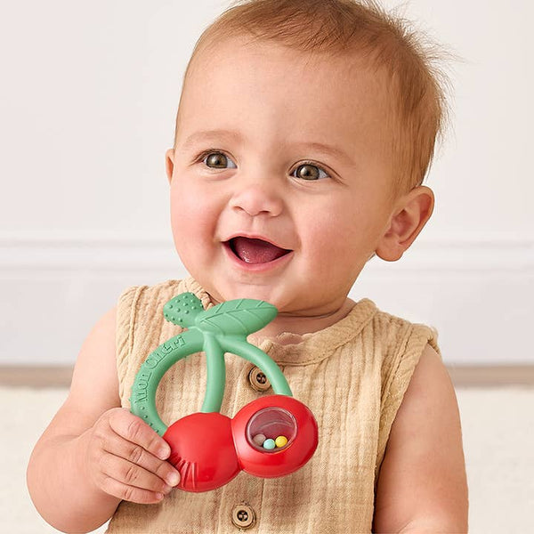 Itzy Bitzy Shake™ - Silicone Teether with Rattle - Cheeries