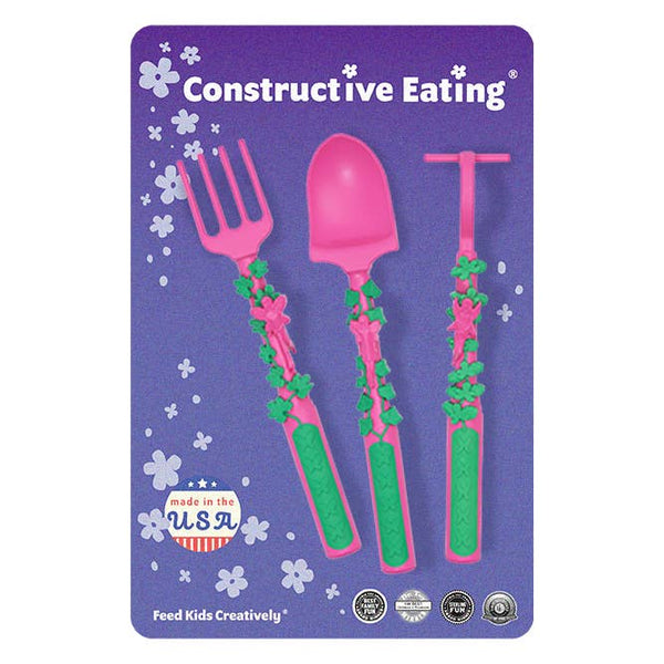 Pink Garden Fairy Utensil Set