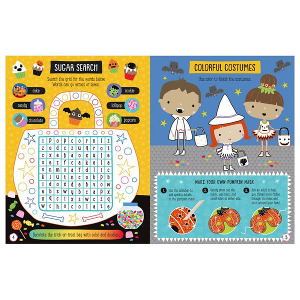 Sticker Activity Book Scratch and Sparkle Halloween