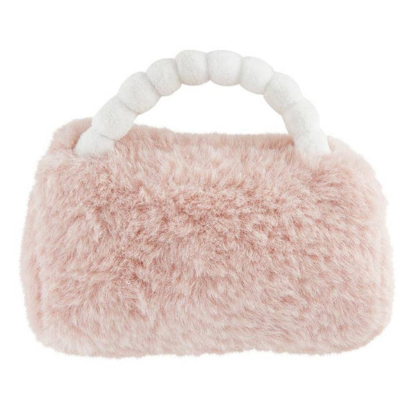 Plush Rattle Purse - Blush