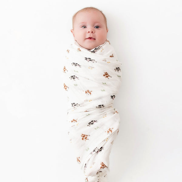 Bamboo Little Cow Swaddle