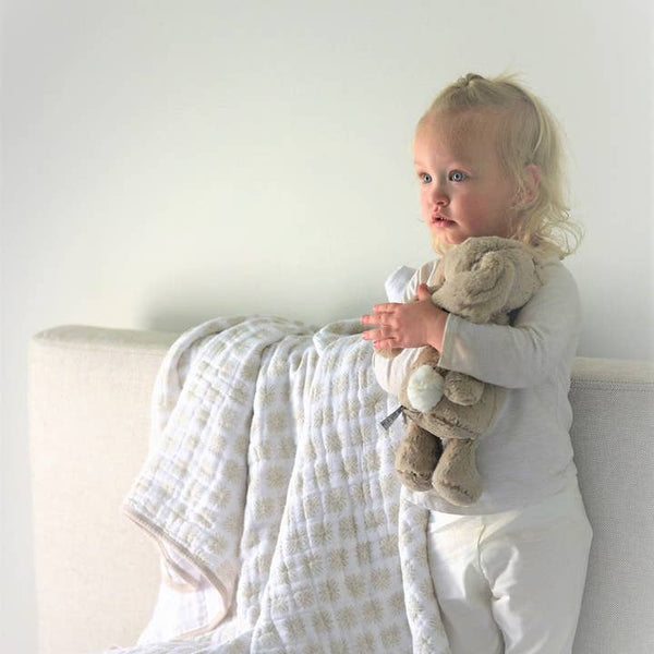 Flower Child Cotton Muslin Newcastle Blanket