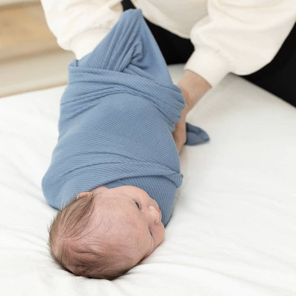 BT Rain Rib Swaddle & Beanie Set