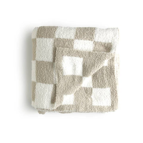 Oakley Tan Checks Plush Blanket