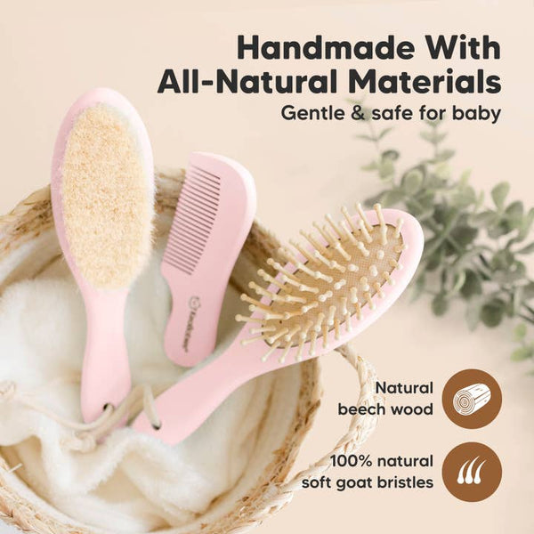 KB KeaBabies Baby Hair Brush and Comb Set