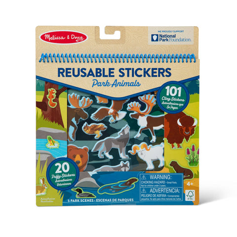 National Parks Reusable Stickers - Park Animals