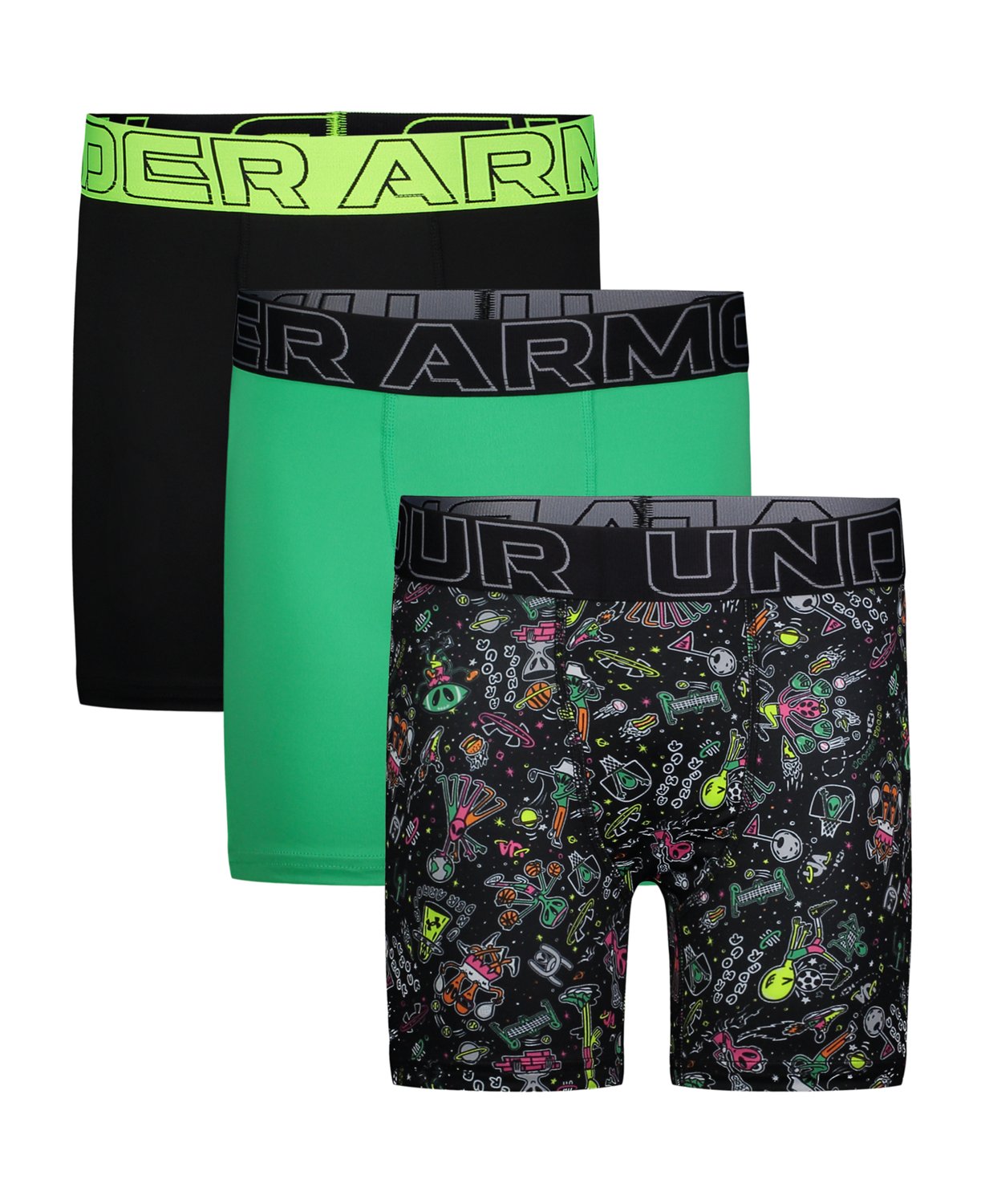 UA 3-Pack Boxer Jock Briefs-Alien