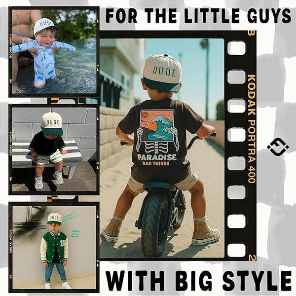 Two Tone Vintage Cap - Dude (Green/Beige)