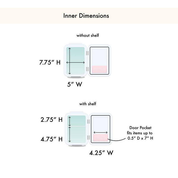 Makeup Fridge - White