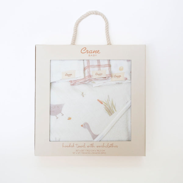 Charlie Farmhouse Goose Ht/Wash Cloth Set