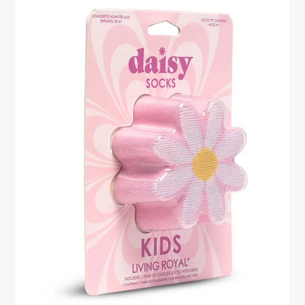 Pink Daisy Crew Socks