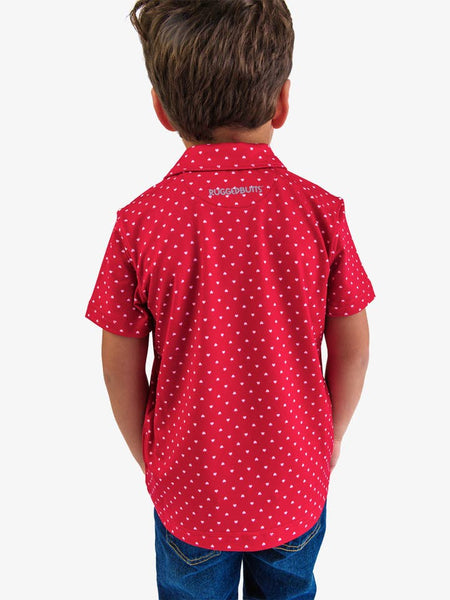 Red Heart Polka Dot Performance Polo