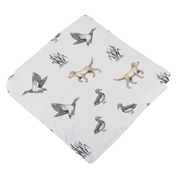 Lab & Ducks Bamboo Blanket