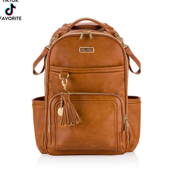 Cognac Boss Plus™ Backpack Diaper Bag