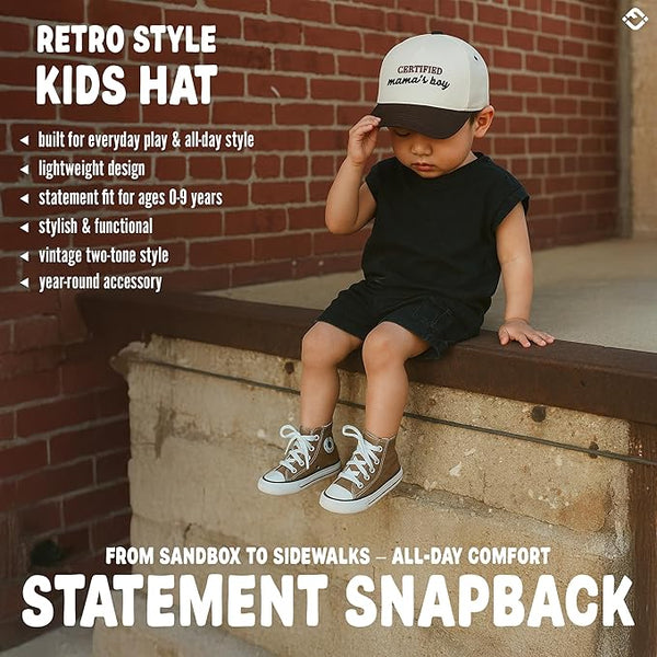 2-Tone Cap: Certified Mamas Boy Brown/Beige