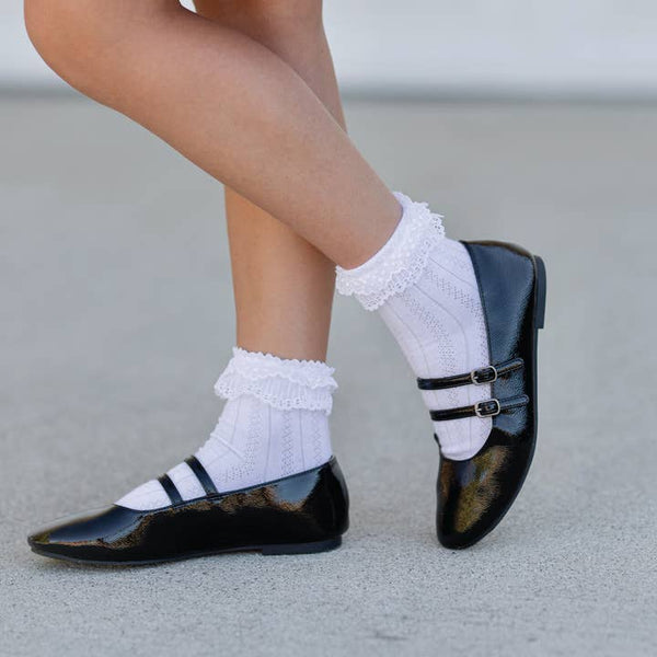 White Lace Bobby Socks