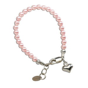 CM Serenity - Sterling Silver Dainty Pink Pearl Bracelet