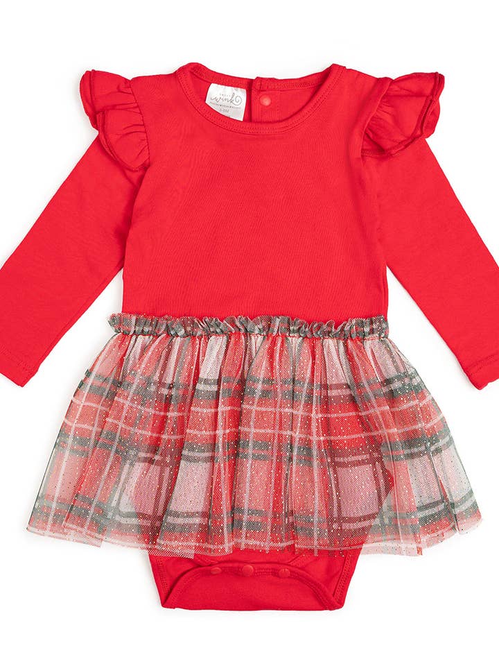 Christmas Plaid Tutu Bodysuit