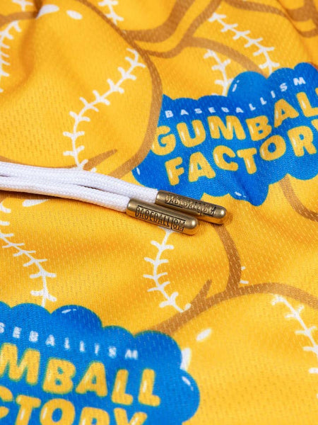 Yellow Gumball Factory Diamond Air Mesh Shorts