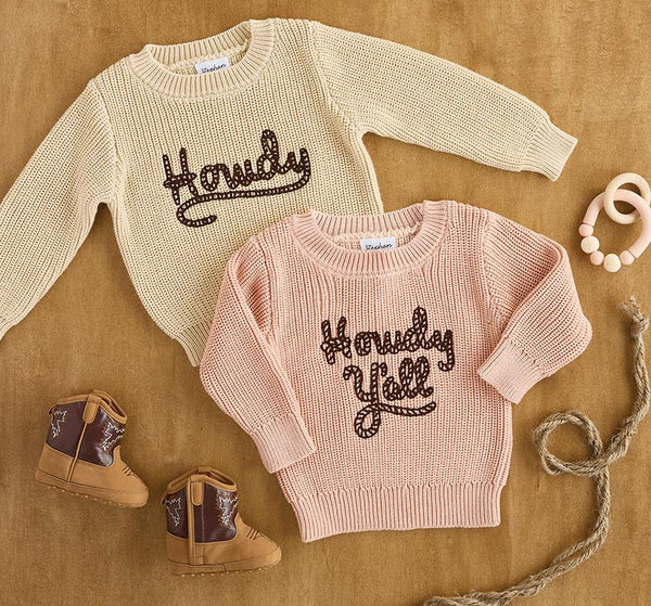 Sweater - Blush Howdy Y'all