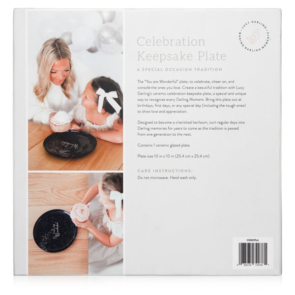 Baby Celebration Keepsake Plate - You Are Wonderful