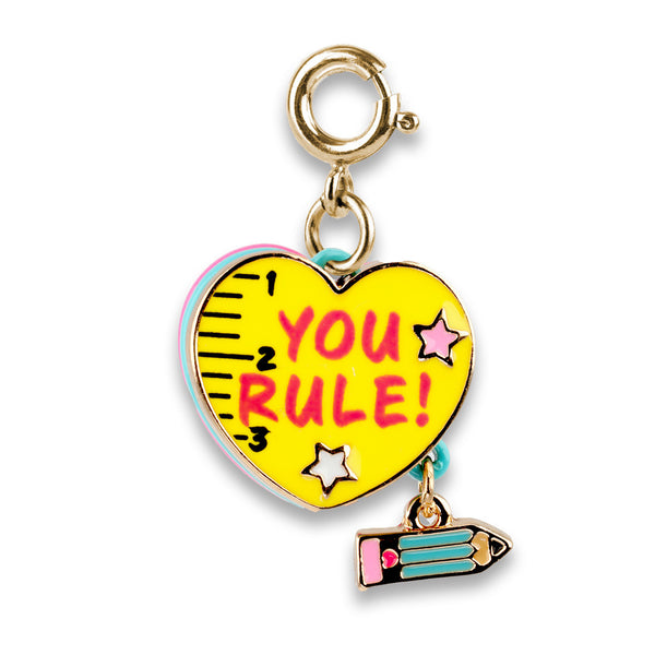 Charm It Gold You Rule Heart Charm