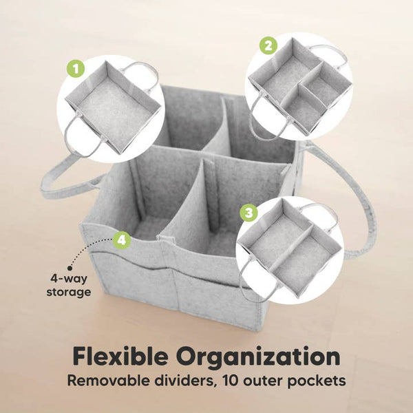 KB Original Baby Diaper Caddy - Gray