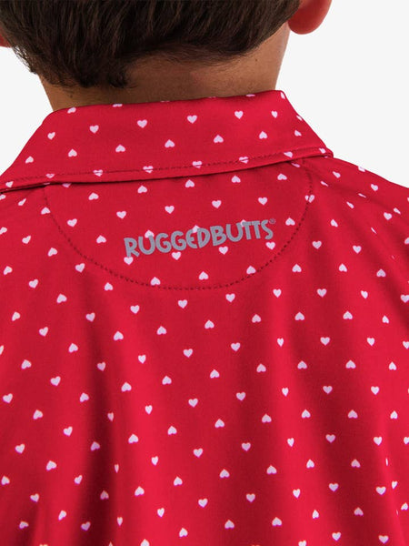 Red Heart Polka Dot Performance Polo