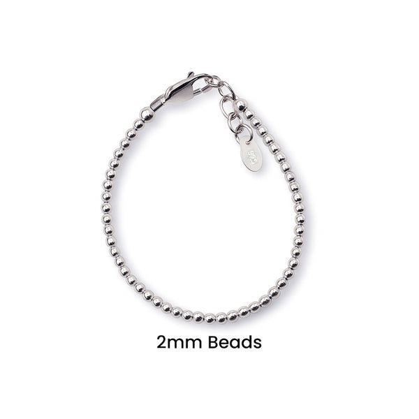 Penny - 14K Silver Beaded Bracelet - 2 MM