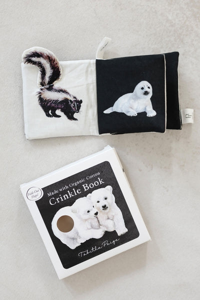 Crinkle Book Made with Organic Cotton - Polar Bear
