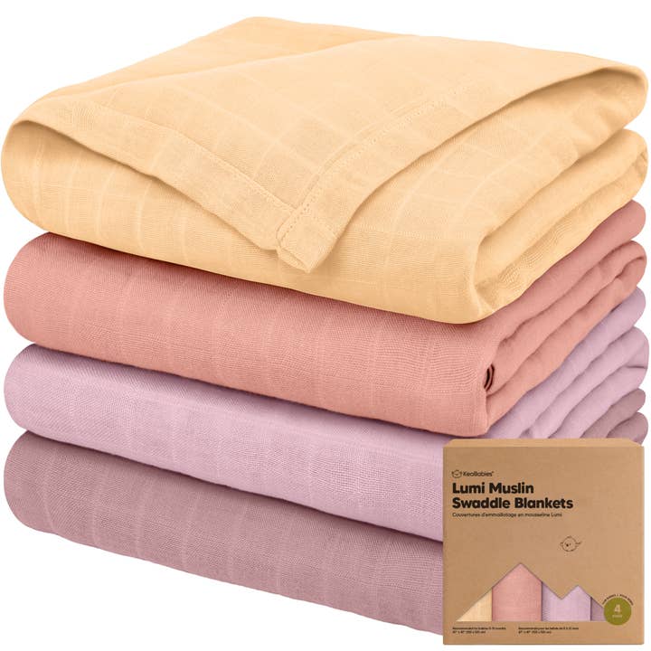 KB Lumi Muslin Swaddle Blankets - Lavender