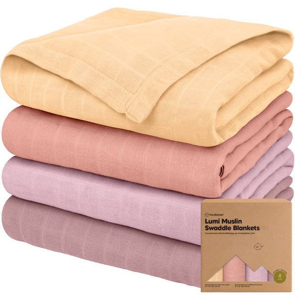 KB Lumi Muslin Swaddle Blankets - Lavender