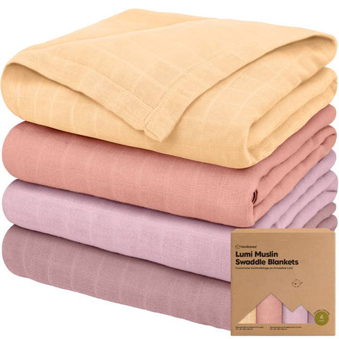 KB Lumi Muslin Swaddle Blankets - Lavender