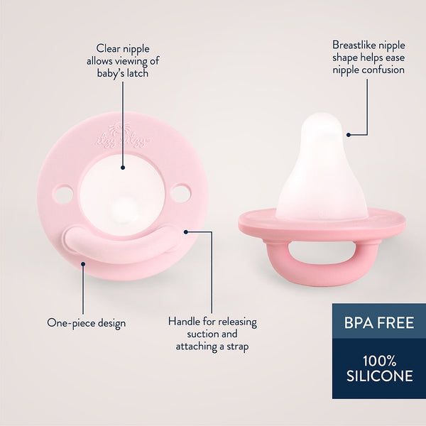Latch & Soothe Breastlike Pacifier - Pink