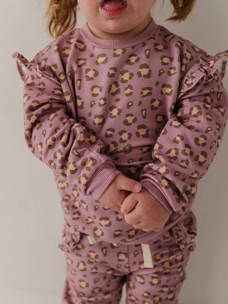 Leopard Ruffle Sweatsuit