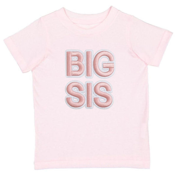Big Sis Embroidered Patch Short Sleeve T-Shirt