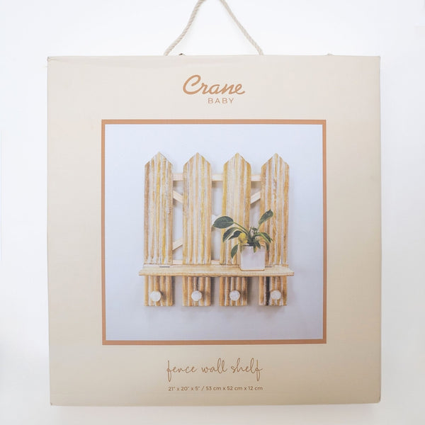 Charlie Farmhouse Wooden Fence Nursery Wall Shelf Decor