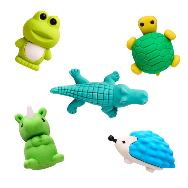 Creativity for Kids Desk Pets - Animal Themed Set of 15 Erasers