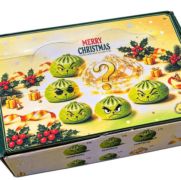 Grinch Dumpling Squishy Glow in the Dark Mystery Box