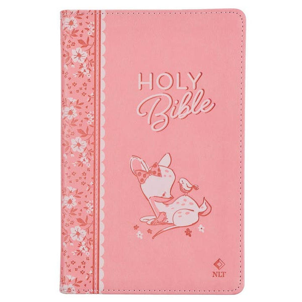 Bible NLT Infant Faux Leather -  Pink